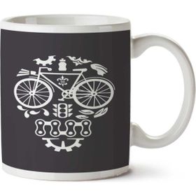 Art Hediye Bike Tatoo Caveira İki Tarafı Baskılı Kupa Bardak