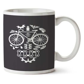 Art Hediye Bike Tatoo Caveira İki Tarafı Baskılı Kupa Bardak
