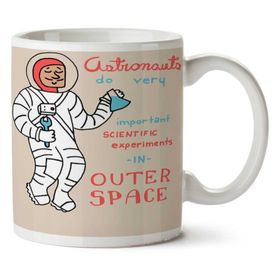Art Hediye Bilimsel Astronot Iki Tarafı Baskılı Kupa Bardak