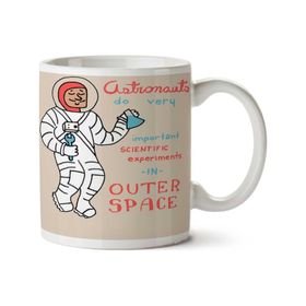 Art Hediye Bilimsel Astronot Iki Tarafı Baskılı Kupa Bardak
