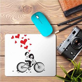 Art Hediye Bisiklet Kalp Baskılı 23x19 cm Mouse Pad
