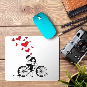 Art Hediye Bisiklet Kalp Baskılı 23x19 cm Mouse Pad