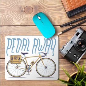 Art Hediye Bisiklet Pedal Away Baskılı 23x19 cm Mouse Pad