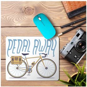 Art Hediye Bisiklet Pedal Away Baskılı 23x19 cm Mouse Pad