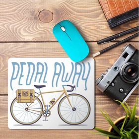Art Hediye Bisiklet Pedal Away Baskılı 23x19 cm Mouse Pad