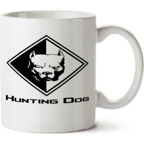 Art Hediye Black Hunting Dog 01 İki Tarafı Baskılı Kupa Bardak