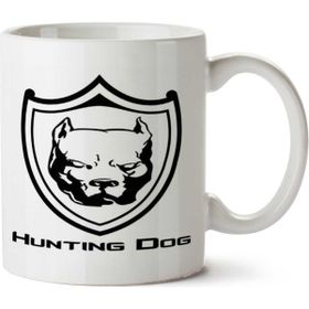 Art Hediye Black Hunting Dog İki Tarafı Baskılı Kupa Bardak