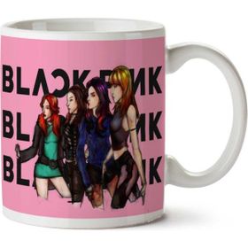 Art Hediye Black Pink Blackpink Üç Yazılı Iki Tarafı Baskılı Kupa Bardak
