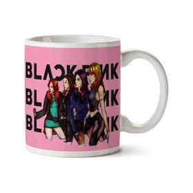 Art Hediye Black Pink Blackpink Üç Yazılı Iki Tarafı Baskılı Kupa Bardak