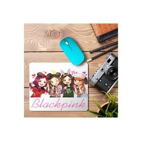 Art Hediye Black Pink Karakterler Baskılı 23x19 cm Mouse Pad