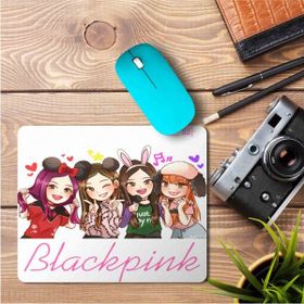 Art Hediye Black Pink Karakterler Baskılı 23x19 cm Mouse Pad