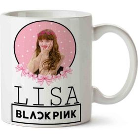 Art Hediye Black Pink Lisa İki Tarafı Baskılı Kupa Bardak