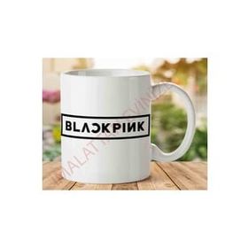 Art Hediye Black Pink Logo Siyah Yazılı Kupa İki Tarafı Baskılı Kupa Bardak