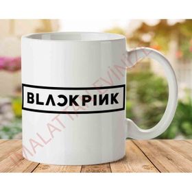 Art Hediye Black Pink Logo Siyah Yazılı Kupa İki Tarafı Baskılı Kupa Bardak