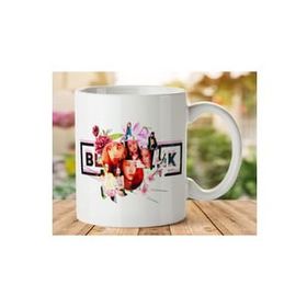 Art Hediye Black Pink Renkli Yazılı Kupa İki Tarafı Baskılı Kupa Bardak