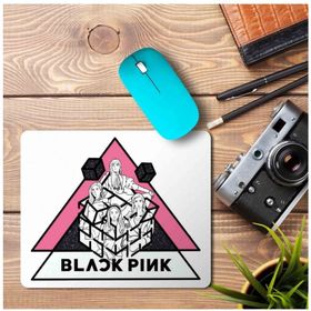 Art Hediye Black Pink Üçgen Piramit 23x19 cm Mouse Pad