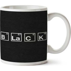 Art Hediye Black Siyah Periyodik Cetvel Iki Tarafı Baskılı Kupa Bardak