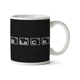 Art Hediye Black Siyah Periyodik Cetvel Iki Tarafı Baskılı Kupa Bardak