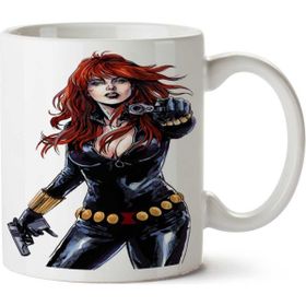 Art Hediye Black Widow Iki Tarafı Baskılı Kupa
