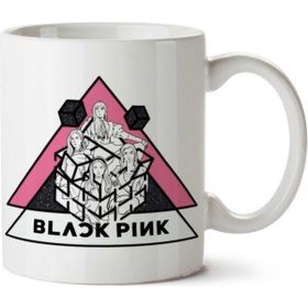 Art Hediye Blackpink Black Pink Piramit Iki Tarafı Baskılı Kupa