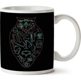 Art Hediye Blade Runner Neon Style Owl Iki Tarafı Baskılı Kupa Bardak