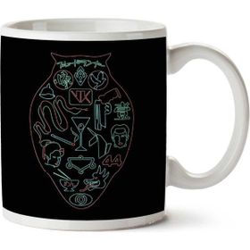 Art Hediye Blade Runner Neon Style Owl Iki Tarafı Baskılı Kupa Bardak