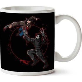 Art Hediye Blood Equinox Wolverine Vs Edward Scissorhands İki Tarafı Baskılı Kupa Bardak