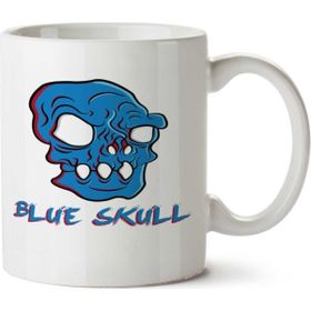Art Hediye Blue Skull - Caveira Azul İki Tarafı Baskılı Kupa