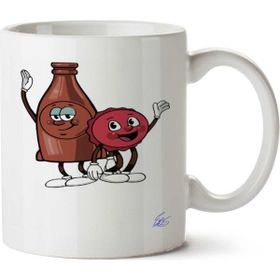 Art Hediye Bottle And Cappy İki Tarafı Baskılı Kupa