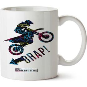 Art Hediye Brap Moto Motocros İki Tarafı Baskılı Kupa