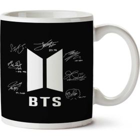 Art Hediye Bts Imzalar Bangtan Boys Signature Autograph Iki Tarafı Baskılı Kupa Bardak