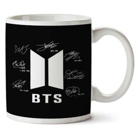 Art Hediye Bts Imzalar Bangtan Boys Signature Autograph Iki Tarafı Baskılı Kupa Bardak