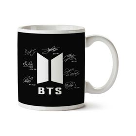 Art Hediye Bts Imzalar Bangtan Boys Signature Autograph Iki Tarafı Baskılı Kupa Bardak
