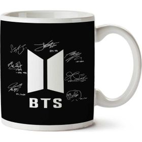 Art Hediye Bts Imzalar Bangtan Boys Signature Autograph Iki Tarafı Baskılı Kupa Bardak