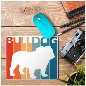 Art Hediye Bulldog Funny Cute Baskılı 23x19 cm Mouse Pad