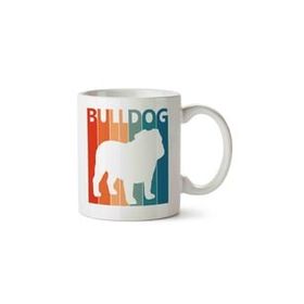 Art Hediye Bulldog Funny Cute İki Tarafı Baskılı Kupa Bardak