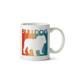 Art Hediye Bulldog Funny Cute İki Tarafı Baskılı Kupa Bardak