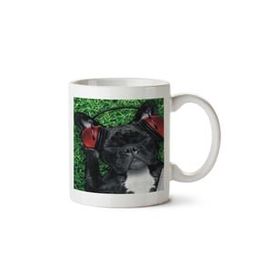 Art Hediye Bulldog Kulaklık İki Tarafı Baskılı Kupa Bardak