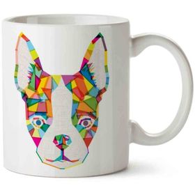 Art Hediye Bulldog Rainbow İki Tarafı Baskılı Kupa Bardak
