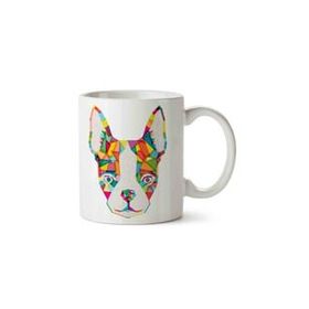 Art Hediye Bulldog Rainbow İki Tarafı Baskılı Kupa Bardak