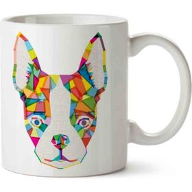 Art Hediye Bulldog Rainbow İki Tarafı Baskılı Kupa Bardak