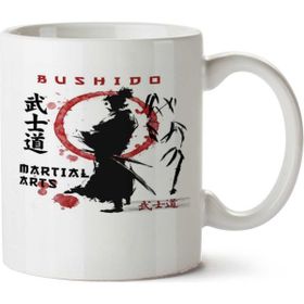 Art Hediye Bushido İki Tarafı Baskılı Beyaz Kupa