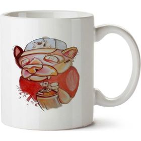 Art Hediye Cachorro Loco İki Tarafı Baskılı Beyaz Kupa