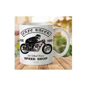 Art Hediye Cafe Racer iki Tarafı Baskılı Kupa Bardak