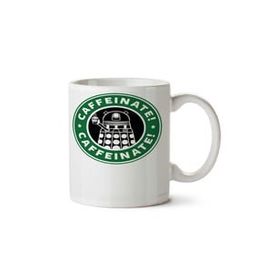 Art Hediye Caffeinate! Exterminate! İki Tarafı Baskılı Kupa