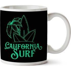 Art Hediye California Surf Surfboards On Island Iki Tarafı Baskılı Kupa Bardak