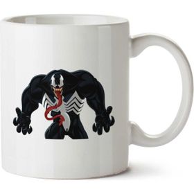 Art Hediye Camııseta Venom İki Tarafı Baskılı Beyaz Kupa