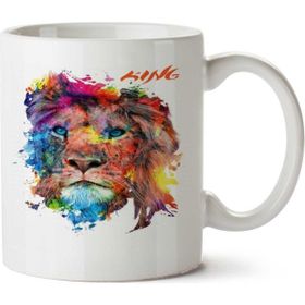 Art Hediye Camisa King Aslan İki Tarafı Baskılı Beyaz Kupa