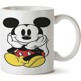 Art Hediye Camiseta Mickey İki Tarafı Baskılı Beyaz Kupa