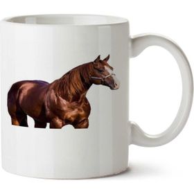 Art Hediye Camisetas De Cavalor At İki Tarafı Baskılı Beyaz Kupa